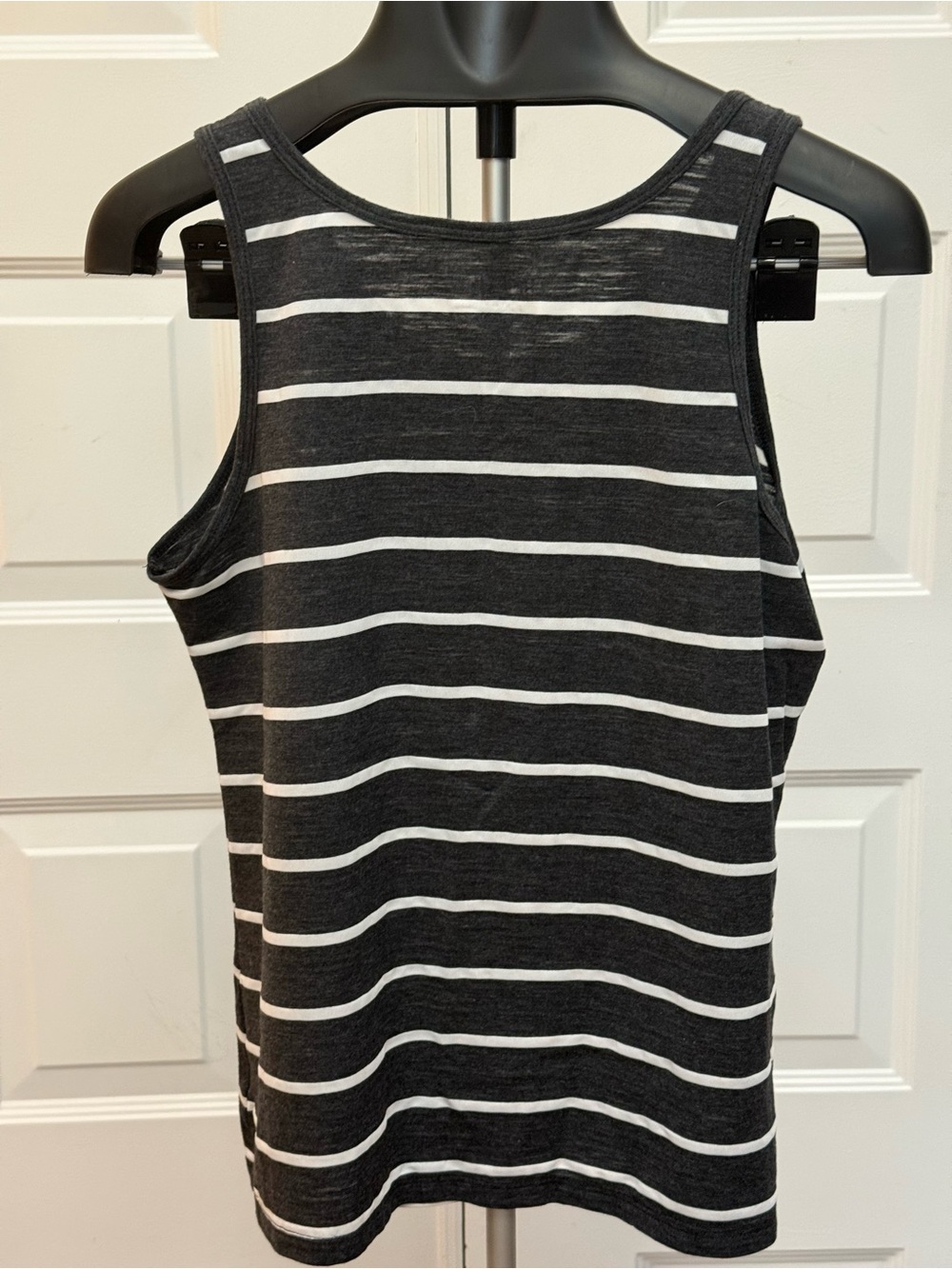 Time and Tru Black and White Striped Tank - Picture 4 of 5